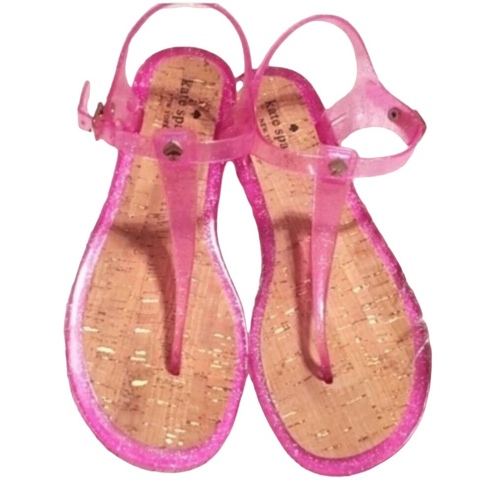 NEW Kate Spade Yari glitter jelly sandals